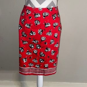 Talbots Stretch Ladybug skirt size 10